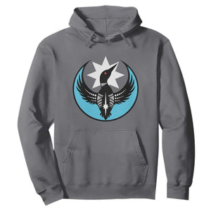 Minnesota Rebel Loon Star Emblem Hoodie Rebellion Symbolic Unity Graphic TS02 Charcoal Print Your Wear