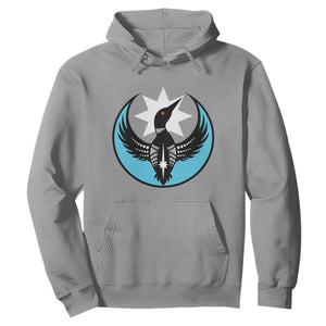 Minnesota Rebel Loon Star Emblem Hoodie Rebellion Symbolic Unity Graphic TS02 Sport Gray Print Your Wear
