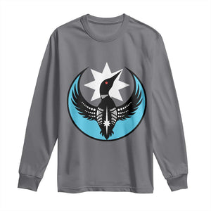 Minnesota Rebel Loon Star Emblem Long Sleeve Shirt Rebellion Symbolic Unity Graphic TS02 Charcoal Print Your Wear
