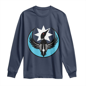 Minnesota Rebel Loon Star Emblem Long Sleeve Shirt Rebellion Symbolic Unity Graphic TS02 Navy Print Your Wear