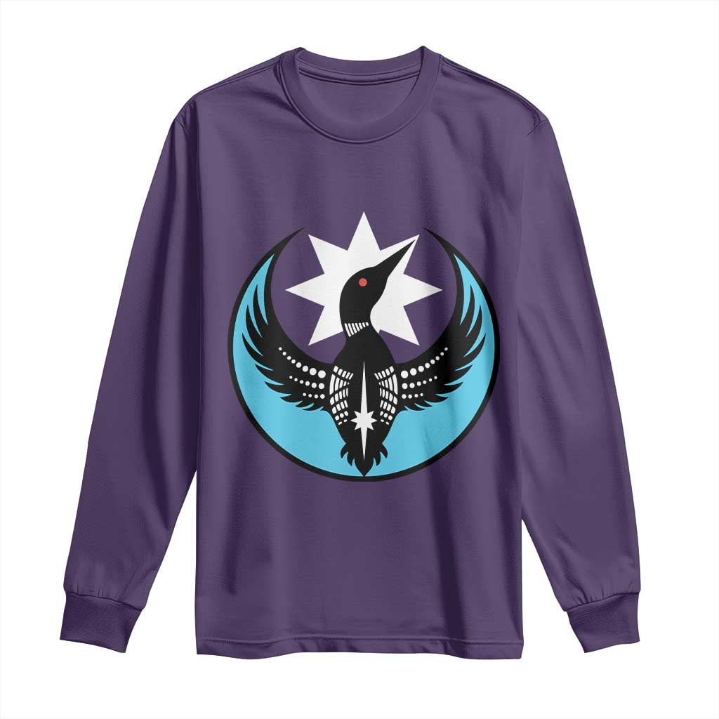 Minnesota Rebel Loon Star Emblem Long Sleeve Shirt Rebellion Symbolic Unity Graphic TS02 Purple Print Your Wear