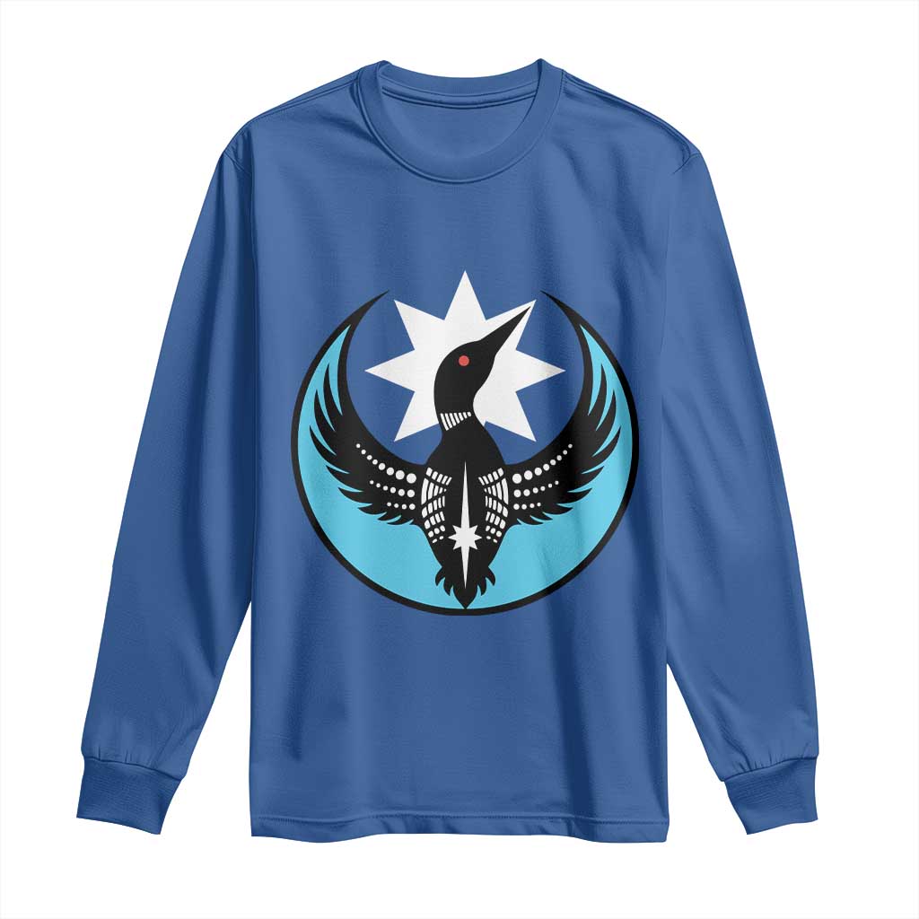 Minnesota Rebel Loon Star Emblem Long Sleeve Shirt Rebellion Symbolic Unity Graphic TS02 Royal Blue Print Your Wear