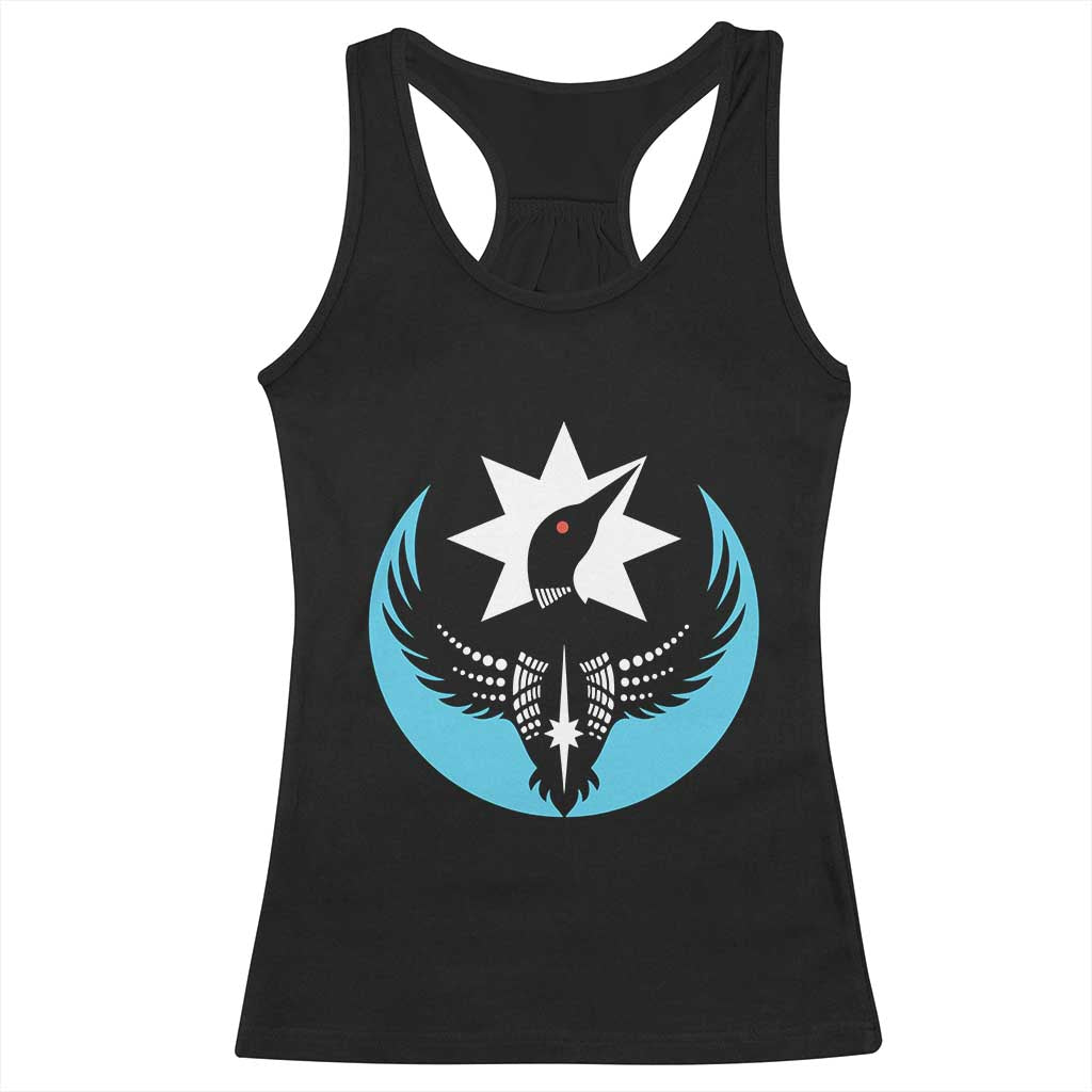 Minnesota Rebel Loon Star Emblem Racerback Tank Top Rebellion Symbolic Unity Graphic TS02 Black Print Your Wear