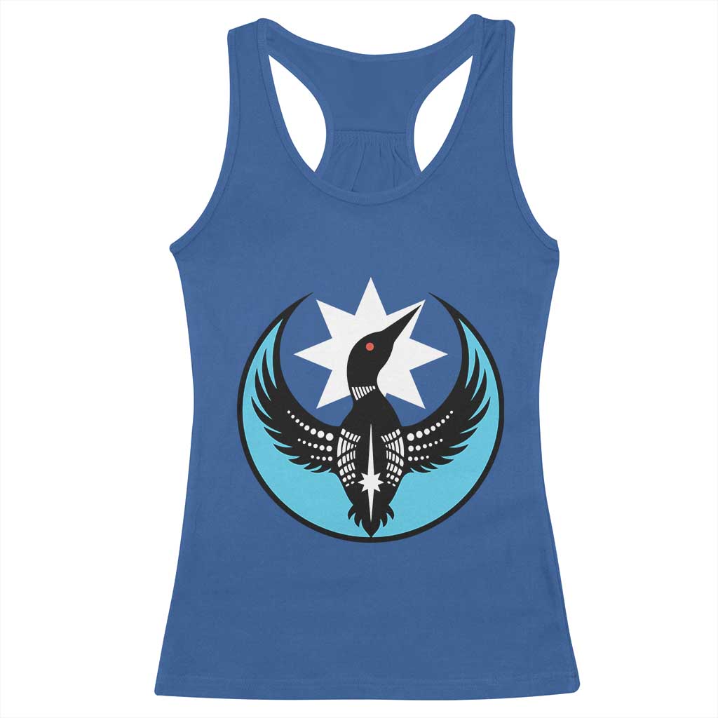Minnesota Rebel Loon Star Emblem Racerback Tank Top Rebellion Symbolic Unity Graphic TS02 Royal Blue Print Your Wear
