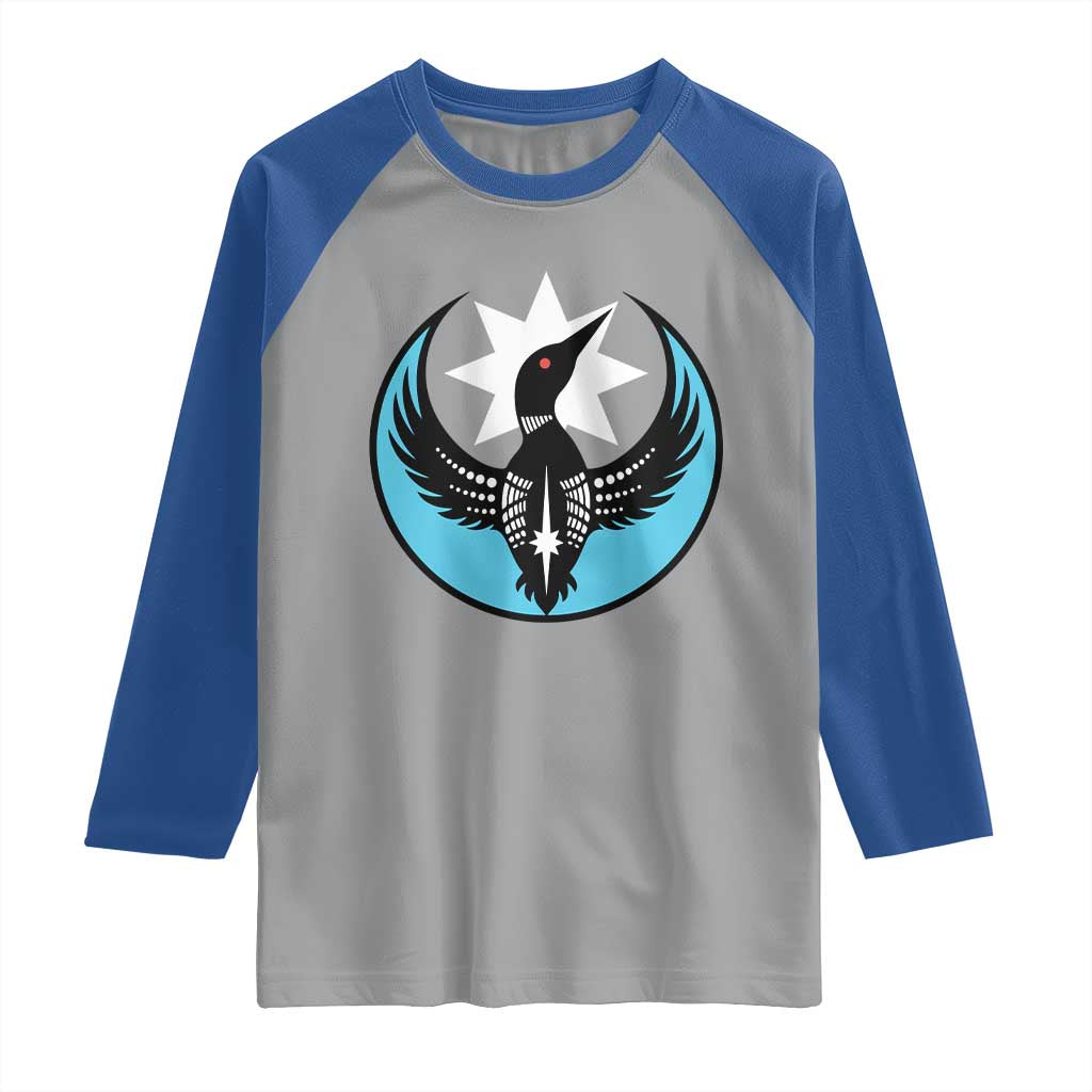 Minnesota Rebel Loon Star Emblem Raglan Shirt Rebellion Symbolic Unity Graphic TS02 Sport Gray Royal Print Your Wear