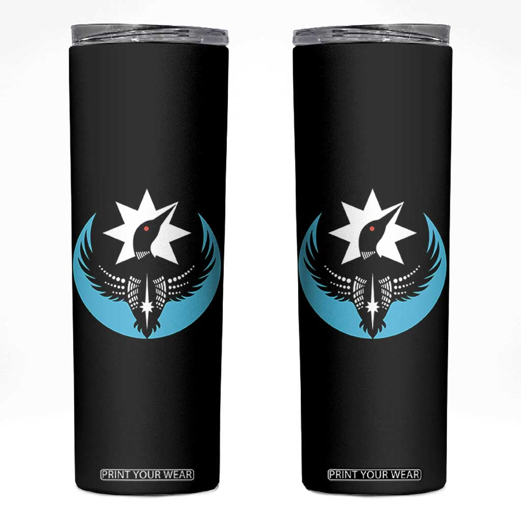 Minnesota Rebel Loon Star Emblem Skinny Tumbler Rebellion Symbolic Unity Graphic TS02 Black Print Your Wear