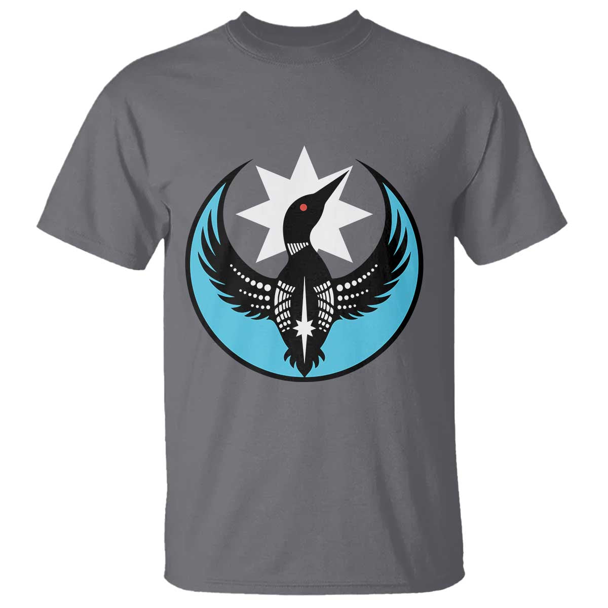 Minnesota Rebel Loon Star Emblem T Shirt Rebellion Symbolic Unity Graphic TS02 Charcoal Print Your Wear