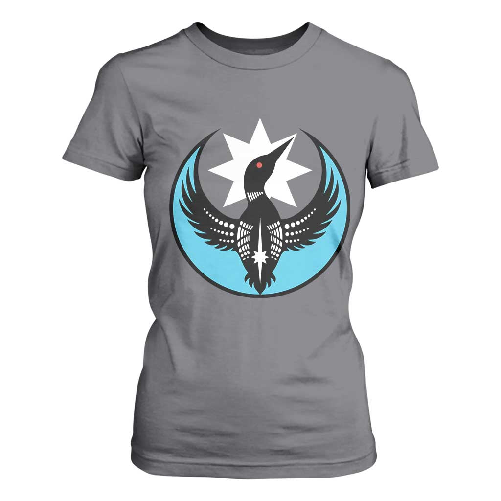 Minnesota Rebel Loon Star Emblem T Shirt For Women Rebellion Symbolic Unity Graphic TS02 Charcoal Print Your Wear