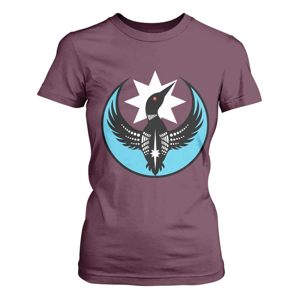 Minnesota Rebel Loon Star Emblem T Shirt For Women Rebellion Symbolic Unity Graphic TS02 Maroon Print Your Wear