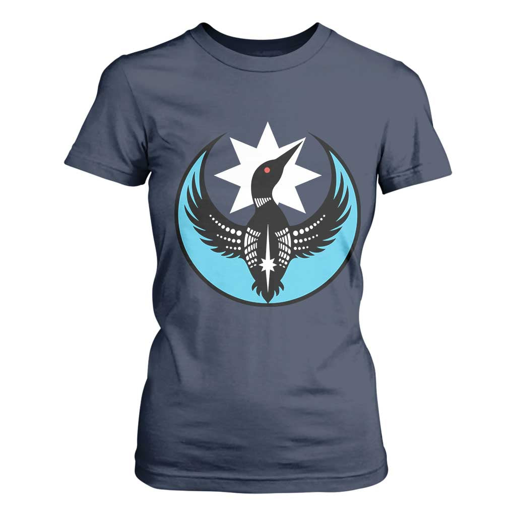 Minnesota Rebel Loon Star Emblem T Shirt For Women Rebellion Symbolic Unity Graphic TS02 Navy Print Your Wear