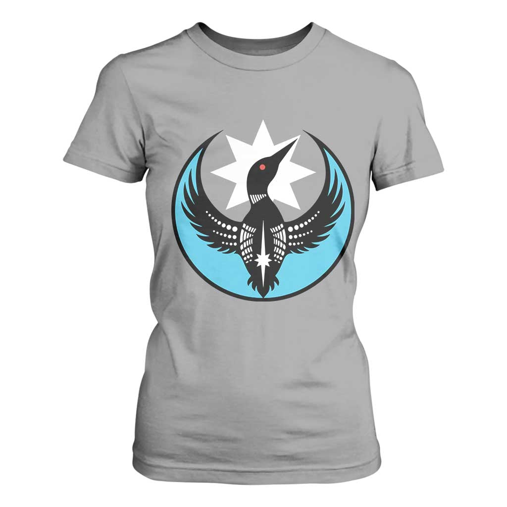 Minnesota Rebel Loon Star Emblem T Shirt For Women Rebellion Symbolic Unity Graphic TS02 Sport Gray Print Your Wear