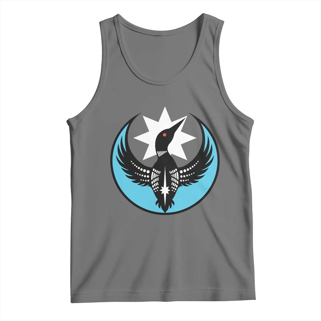 Minnesota Rebel Loon Star Emblem Tank Top Rebellion Symbolic Unity Graphic TS02 Black Heather Print Your Wear