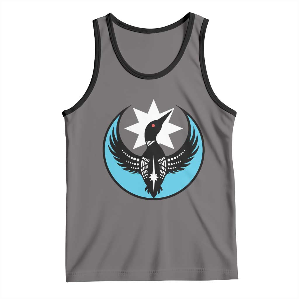 Minnesota Rebel Loon Star Emblem Tank Top Rebellion Symbolic Unity Graphic TS02 Deep Heather Black Print Your Wear