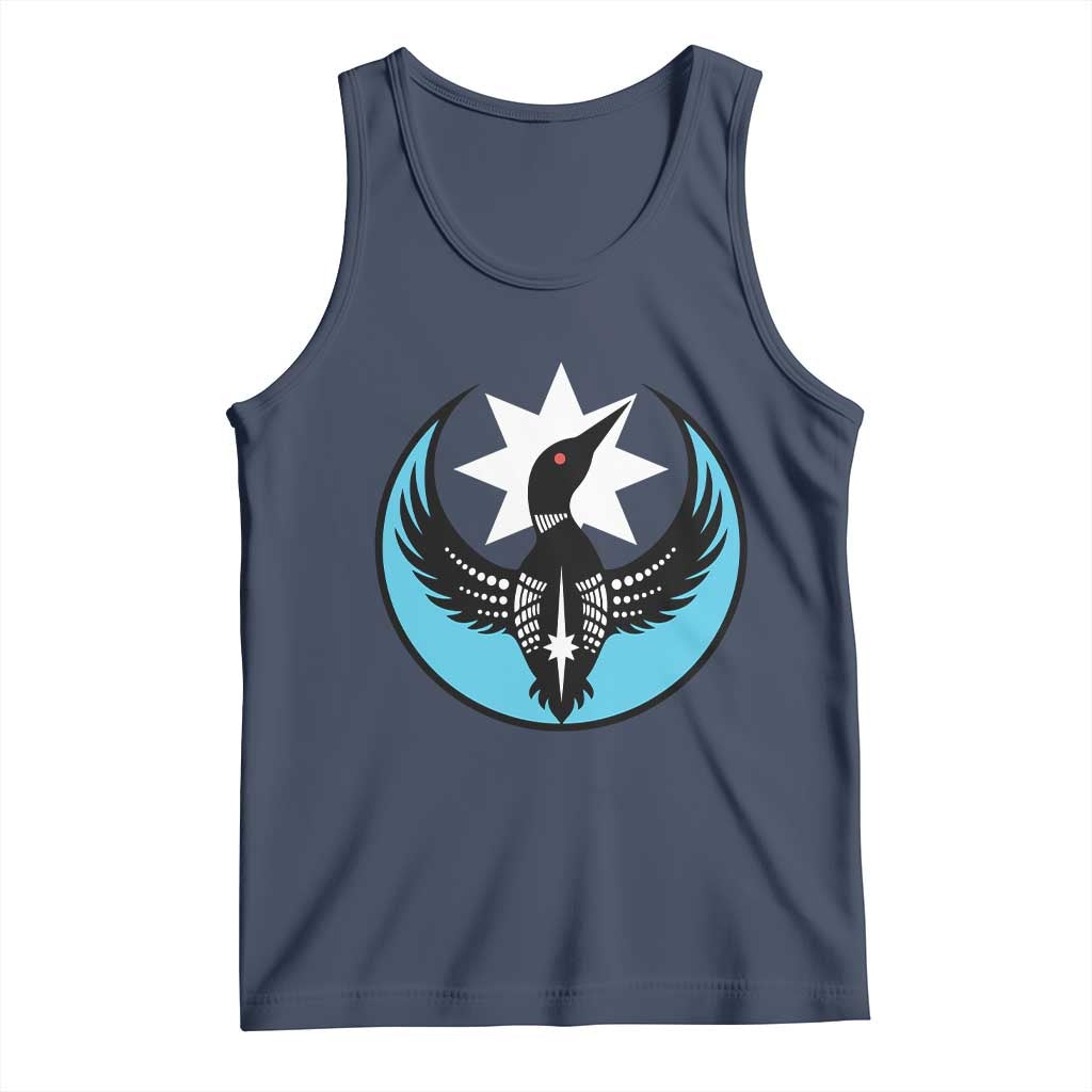 Minnesota Rebel Loon Star Emblem Tank Top Rebellion Symbolic Unity Graphic TS02 Navy Print Your Wear