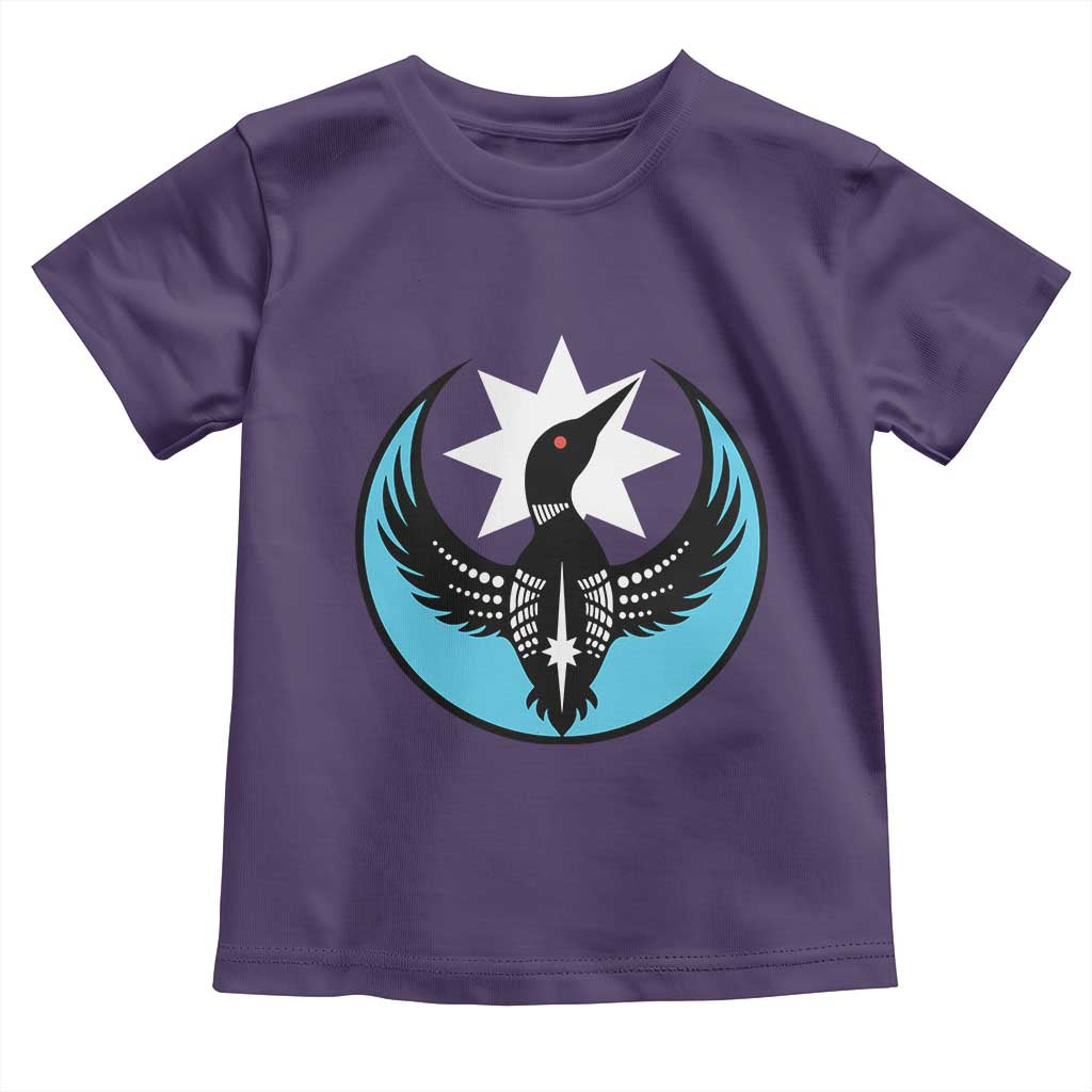 Minnesota Rebel Loon Star Emblem Toddler T Shirt Rebellion Symbolic Unity Graphic TS02 Purple Print Your Wear