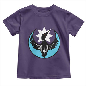 Minnesota Rebel Loon Star Emblem Toddler T Shirt Rebellion Symbolic Unity Graphic TS02 Purple Print Your Wear