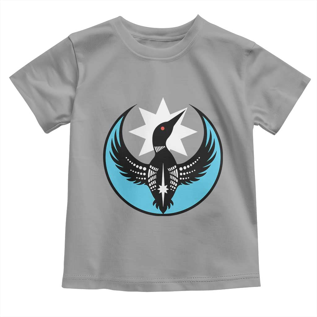 Minnesota Rebel Loon Star Emblem Toddler T Shirt Rebellion Symbolic Unity Graphic TS02 Sport Gray Print Your Wear