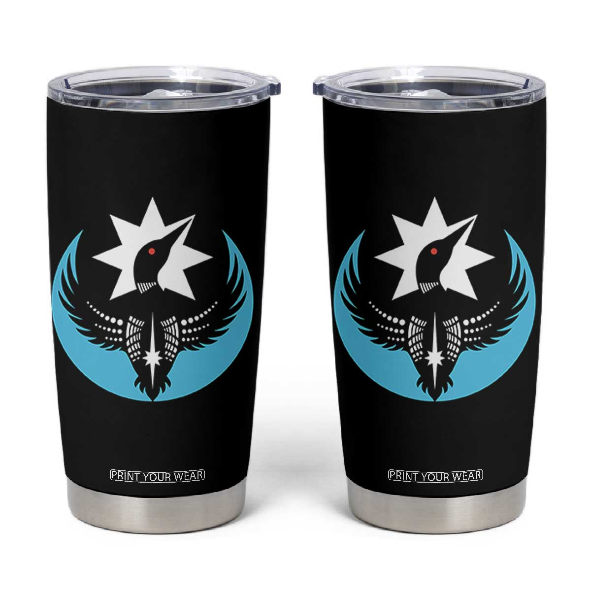 Minnesota Rebel Loon Star Emblem Tumbler Cup Rebellion Symbolic Unity Graphic TS02 Black Print Your Wear