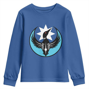 Minnesota Rebel Loon Star Emblem Youth Sweatshirt Rebellion Symbolic Unity Graphic TS02 Royal Blue Print Your Wear