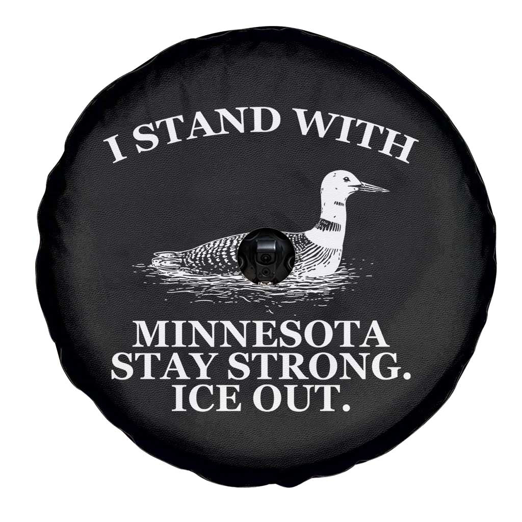 I Stand With Minnesota Resist Loon Spare Tire Cover Stay Strong Ice Out Protest TS02 Print Your Wear