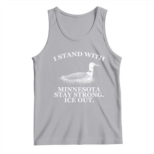 I Stand With Minnesota Resist Loon Tank Top Stay Strong Ice Out Protest TS02 Athletic Heather Print Your Wear