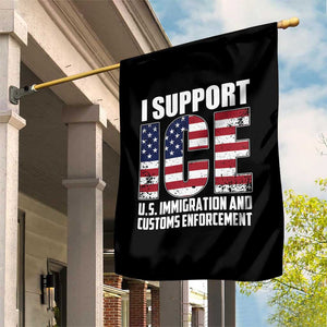 I Support ICE Patriotic Law Enforcement American Flag Garden Flag TS02 Print Your Wear