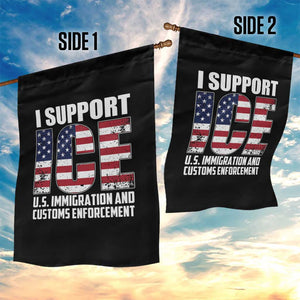 I Support ICE Patriotic Law Enforcement American Flag Garden Flag TS02 Print Your Wear