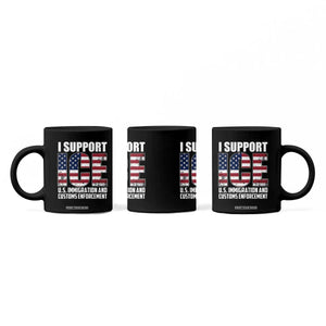 I Support ICE Patriotic Law Enforcement American Flag Coffee Mug TS02 Print Your Wear