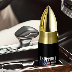 I Support ICE Patriotic Law Enforcement American Flag Bullet Tumbler TS02 Print Your Wear