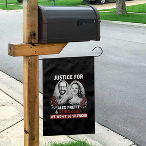 Justice for Alex Pretti and Renee Good Garden Flag We Won’t Be Silenced Minnesota Resistance Protest TS02 Print Your Wear