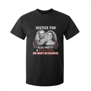 Justice for Alex Pretti and Renee Good T Shirt For Kid We Won’t Be Silenced Minnesota Resistance Protest TS02 Black Print Your Wear