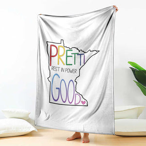 Pretti Good Minnesota Tribute Throw Blanket Rest in Power Rainbow Memorial TS02 Print Your Wear