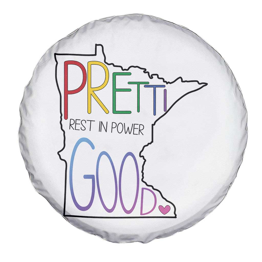 Pretti Good Minnesota Tribute Spare Tire Cover Rest in Power Rainbow Memorial TS02 Print Your Wear