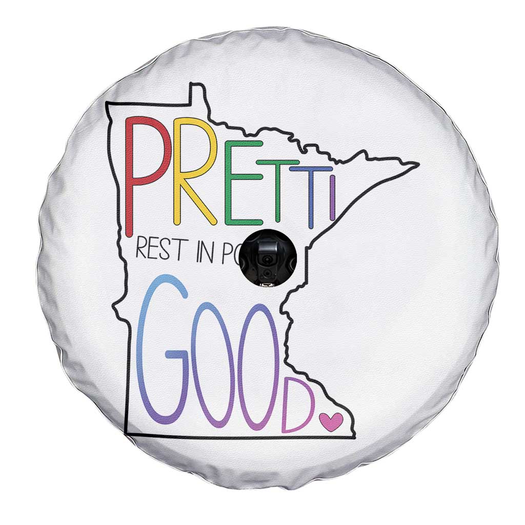 Pretti Good Minnesota Tribute Spare Tire Cover Rest in Power Rainbow Memorial TS02 Print Your Wear