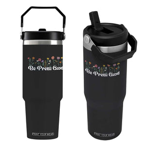 Be Pretti Good Flower Border Flip Straw Tumbler Honor Through Hope and Beauty TS02 One Size: 30 oz Black Print Your Wear