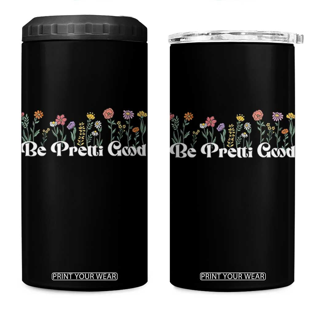 Be Pretti Good Flower Border 4 in 1 Can Cooler Tumbler Honor Through Hope and Beauty TS02 One Size: 16 oz Black Print Your Wear