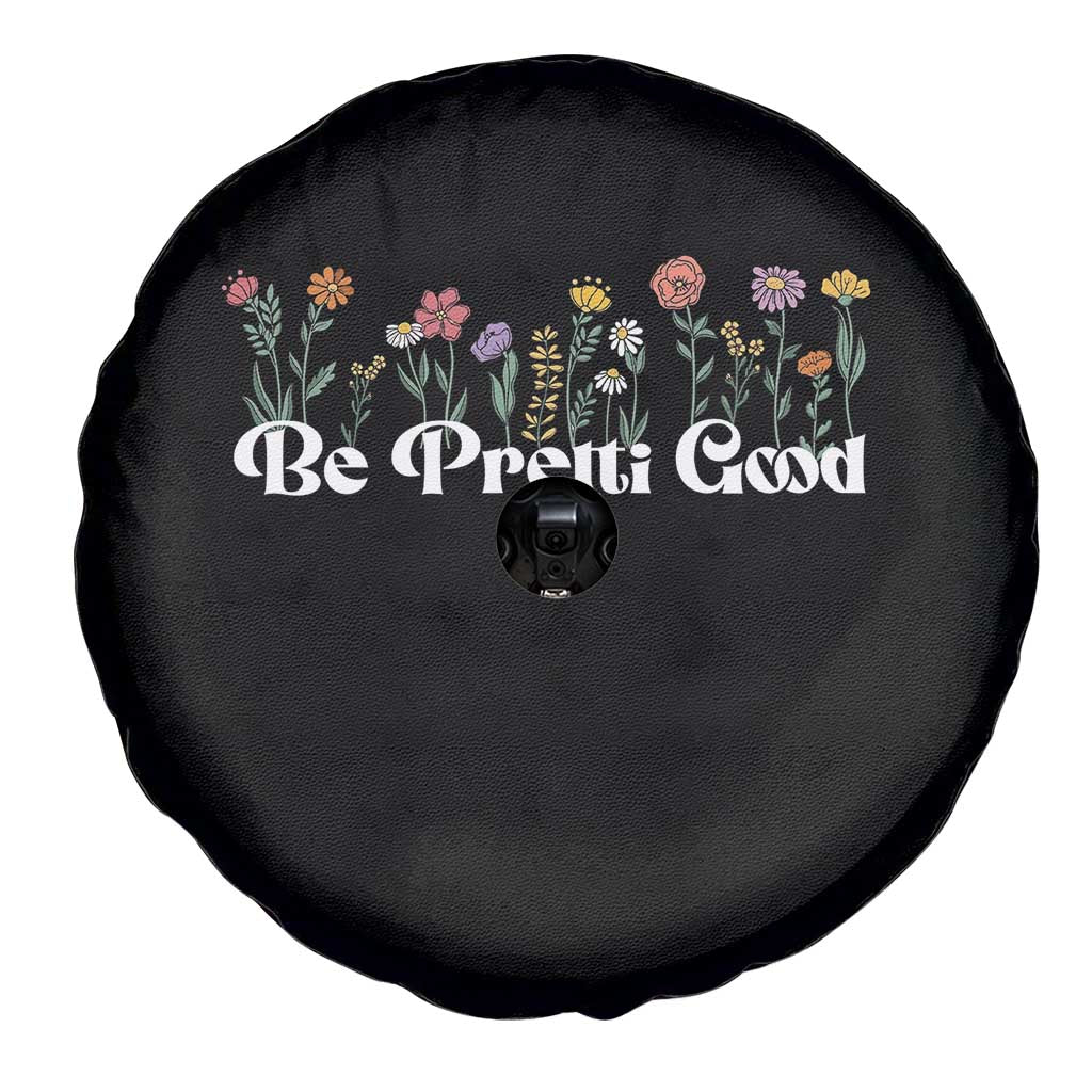 Be Pretti Good Flower Border Spare Tire Cover Honor Through Hope and Beauty TS02 Print Your Wear
