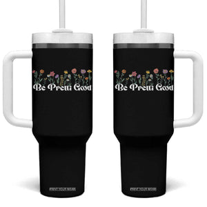 Be Pretti Good Flower Border Tumbler With Handle Honor Through Hope and Beauty TS02 One Size: 40 oz Black Print Your Wear