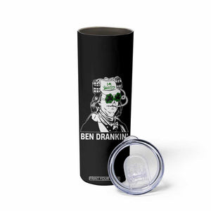 Funny St Patrick's Day Ben Dranking Skinny Tumbler Benjamin Franklin Retro Saint Paddy's Day TS02 Print Your Wear