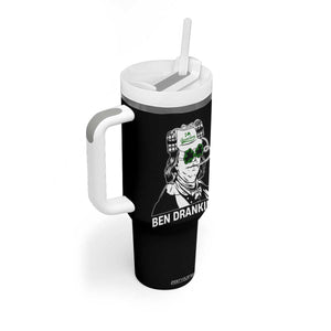 Funny St Patrick's Day Ben Dranking Tumbler With Handle Benjamin Franklin Retro Saint Paddy's Day TS02 Print Your Wear
