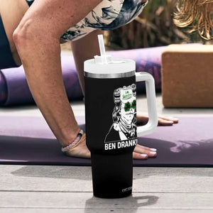 Funny St Patrick's Day Ben Dranking Tumbler With Handle Benjamin Franklin Retro Saint Paddy's Day TS02 Print Your Wear