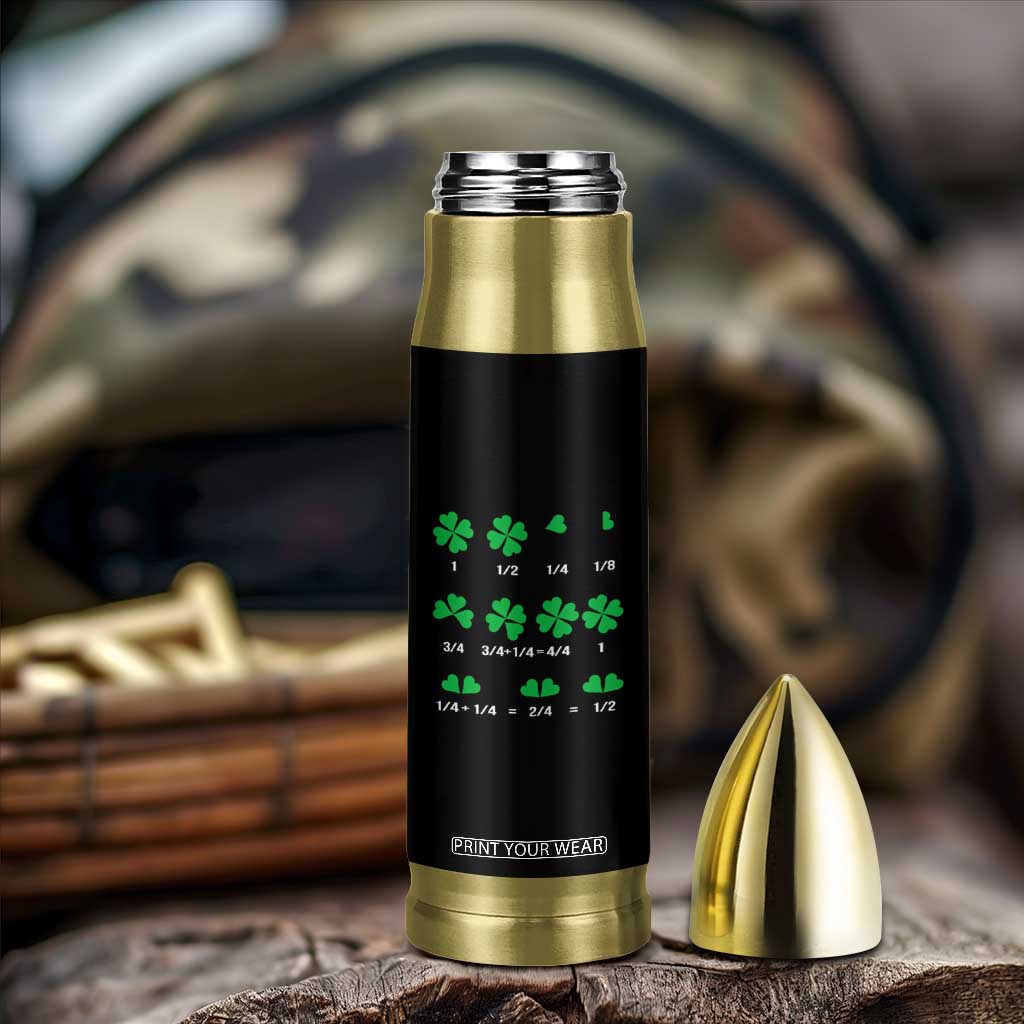 Funny Shamrock Fraction Bullet Tumbler St Patrick's Day Math Lover TS02 Print Your Wear