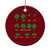 Funny Shamrock Fraction Ceramic Ornament St Patrick's Day Math Lover TS02 1pc Red Print Your Wear