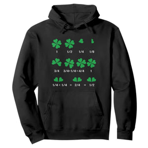 Funny Shamrock Fraction Hoodie St Patrick's Day Math Lover TS02 Black Print Your Wear