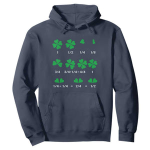 Funny Shamrock Fraction Hoodie St Patrick's Day Math Lover TS02 Navy Print Your Wear