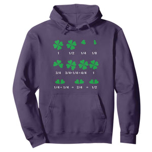 Funny Shamrock Fraction Hoodie St Patrick's Day Math Lover TS02 Purple Print Your Wear