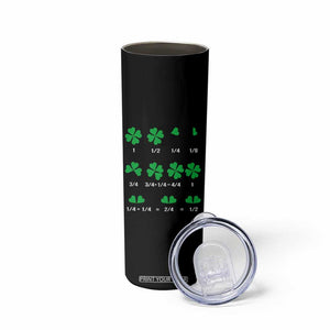 Funny Shamrock Fraction Skinny Tumbler St Patrick's Day Math Lover TS02 Print Your Wear