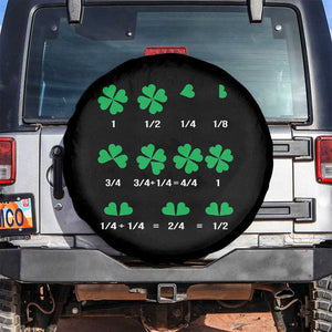 Funny Shamrock Fraction Spare Tire Cover St Patrick's Day Math Lover TS02 No hole Black Print Your Wear