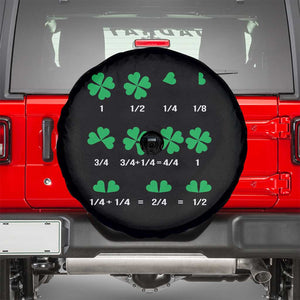 Funny Shamrock Fraction Spare Tire Cover St Patrick's Day Math Lover TS02 Black Print Your Wear