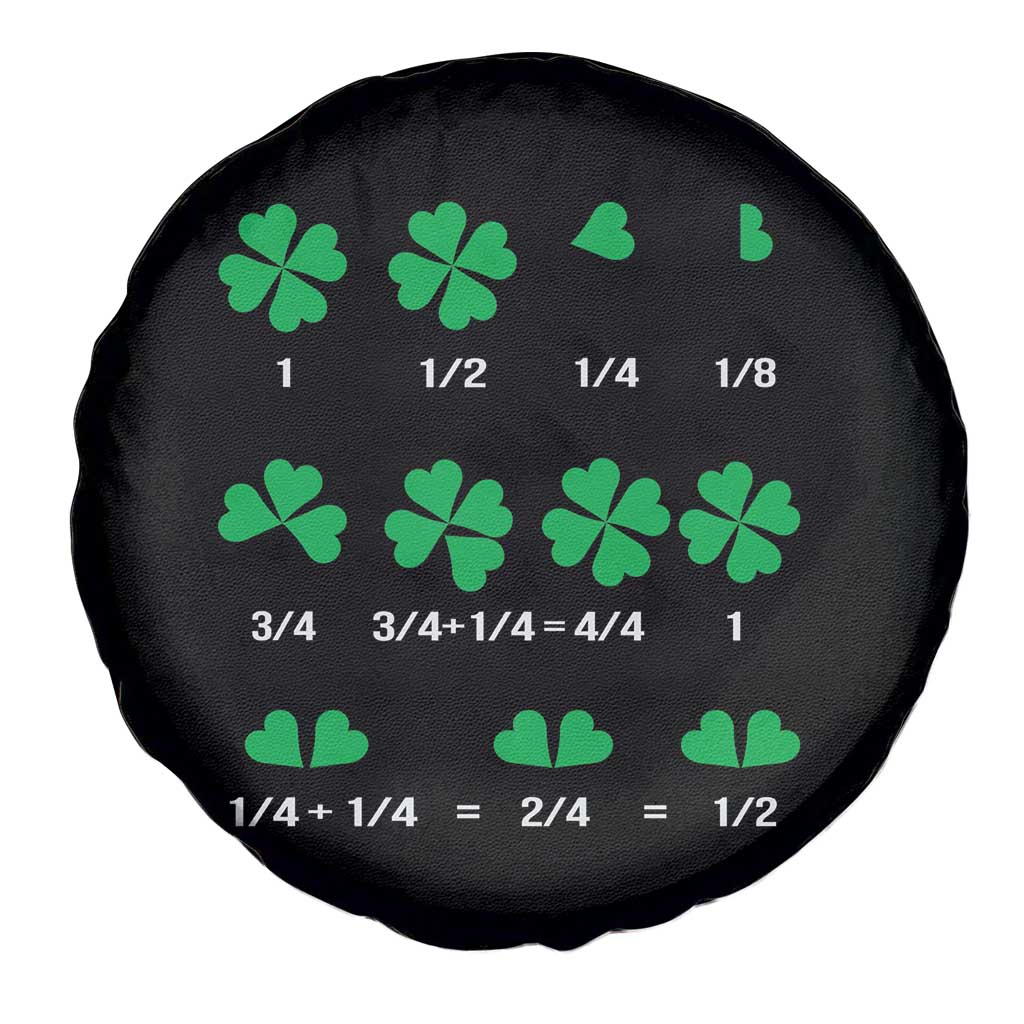 Funny Shamrock Fraction Spare Tire Cover St Patrick's Day Math Lover TS02 Print Your Wear